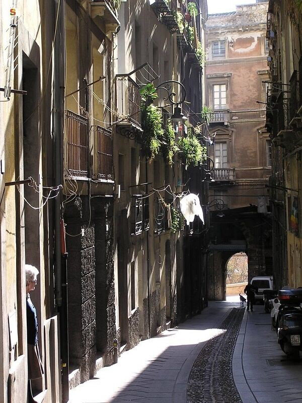 Old Town, Cagliari Street Scene, Sardinia