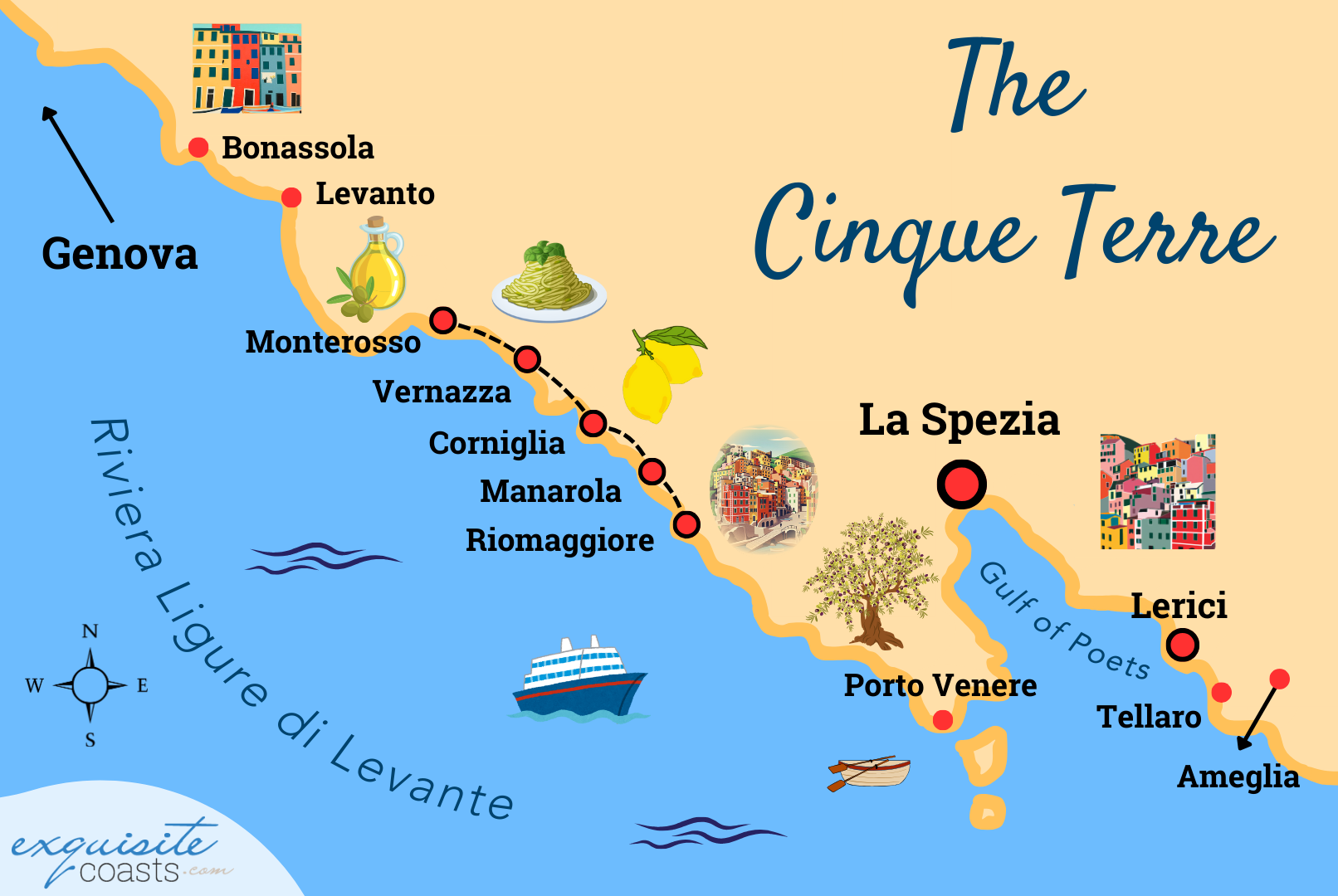Map of Cinque Terre
