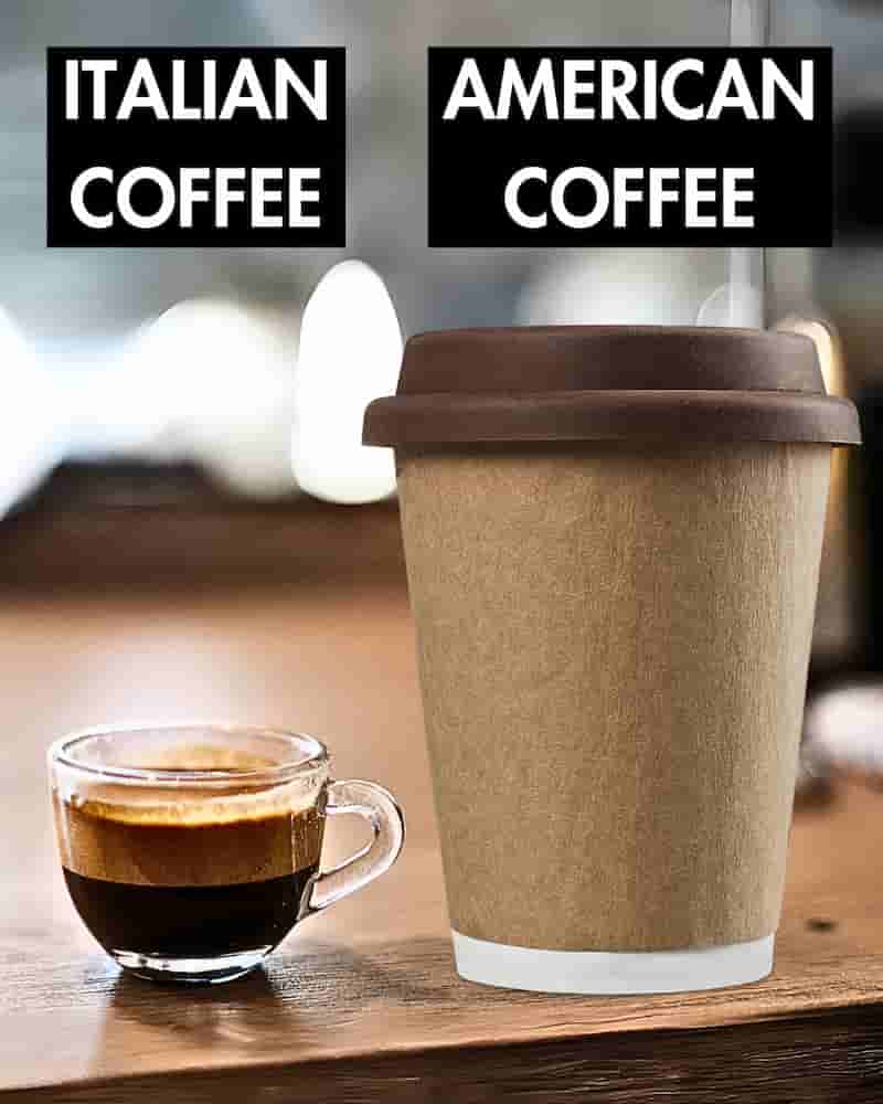 Italian coffee versus American coffee