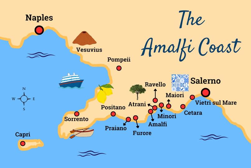 Amalfi Coast Map