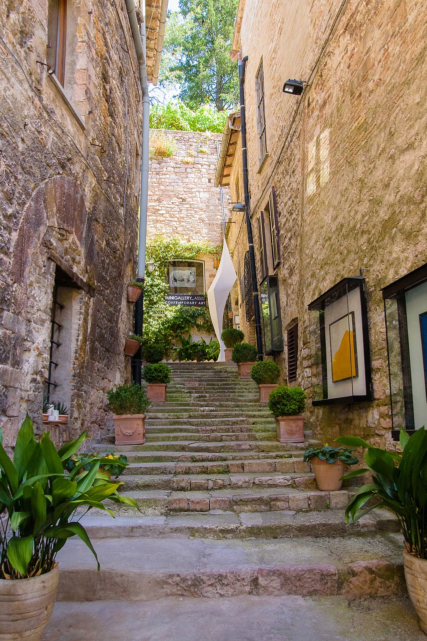 Little lane in Assisi Little lane in Assisi