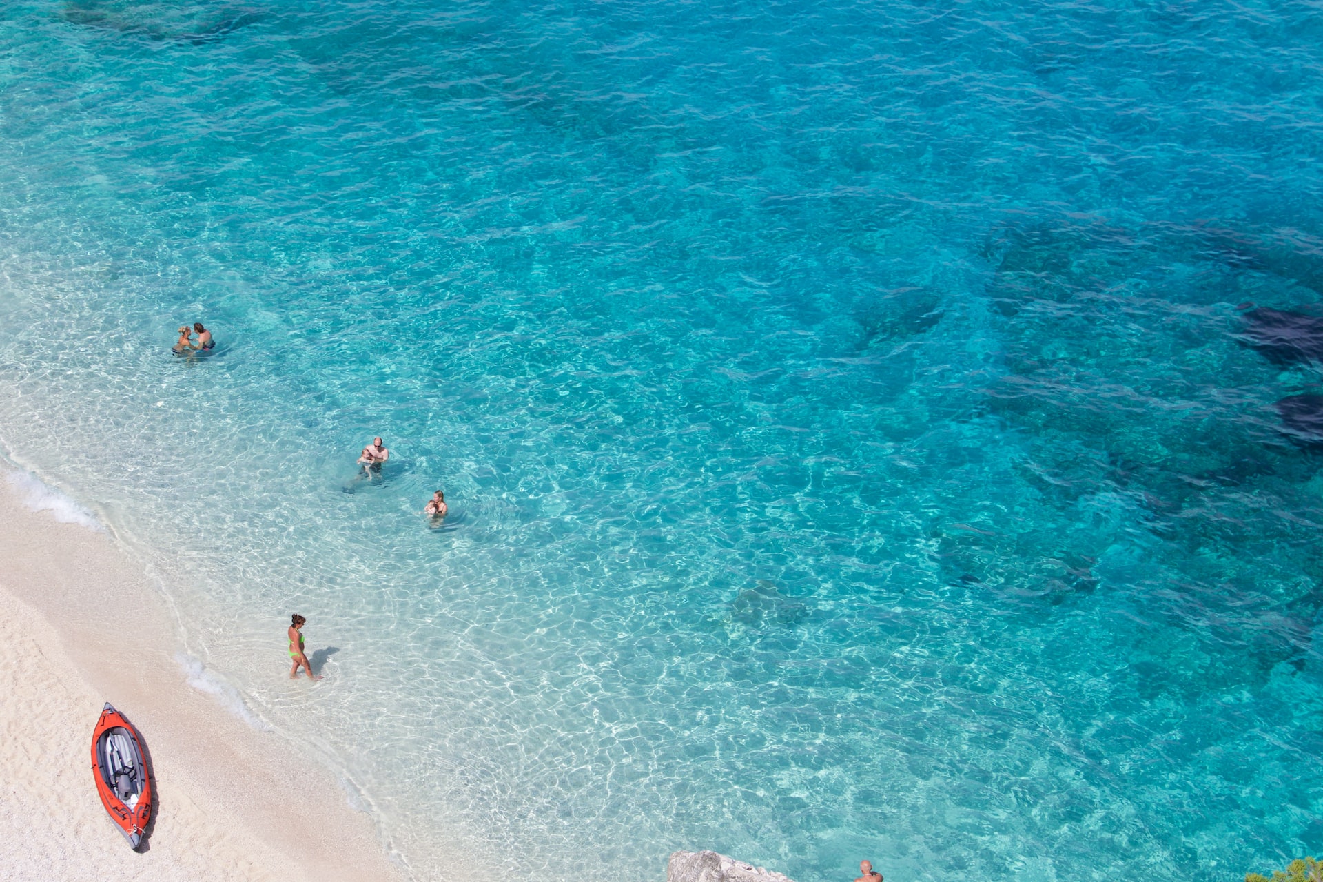 Breathtaking view on Mediterranean sea beach on Liguria region in