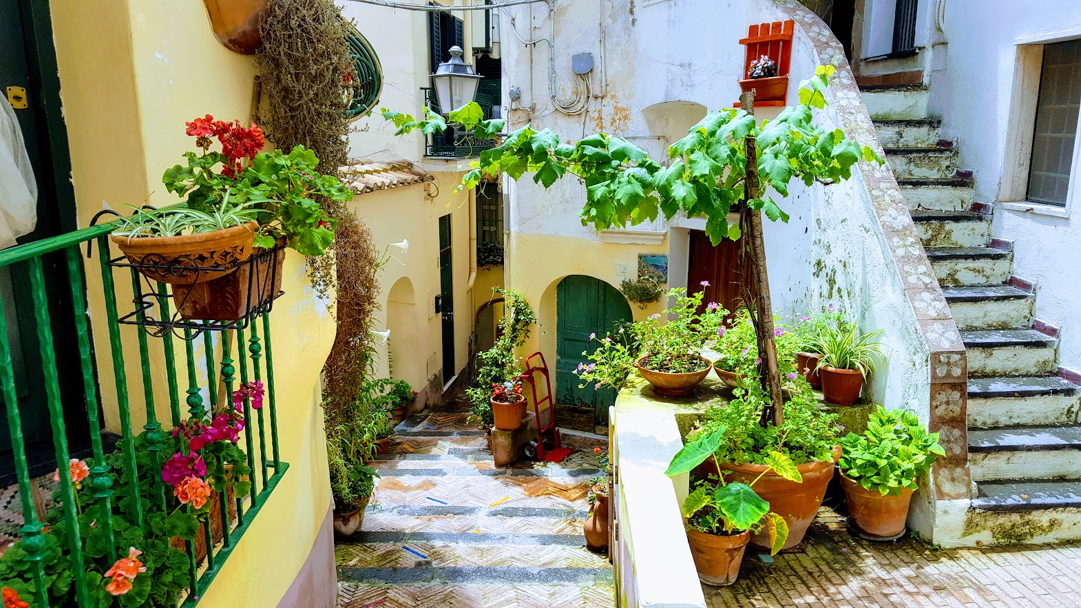 Flower boxes in Italy Flower boxes in Italy
