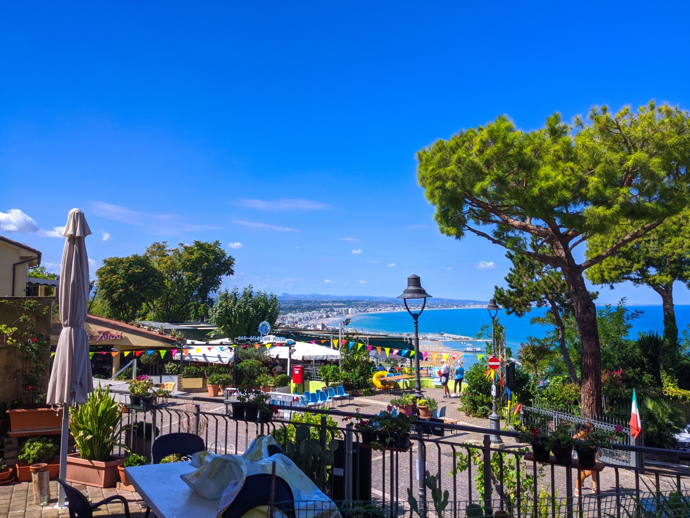 View of Gabicce Mare beach from Babicce Monte