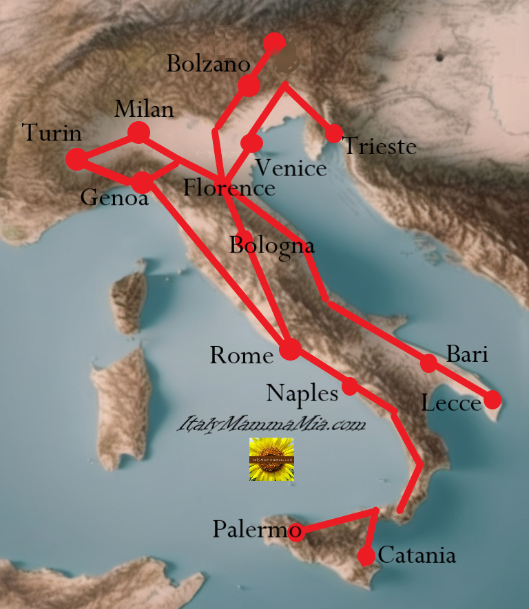 night sleeper train map
