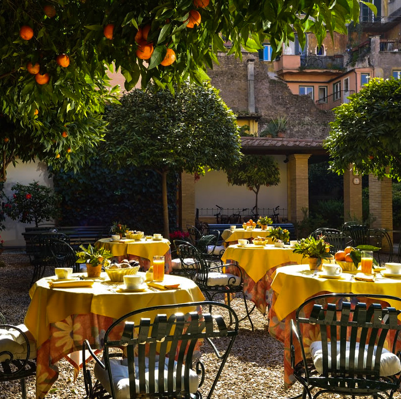 Garden at the Hotel Santa Maria in Rome