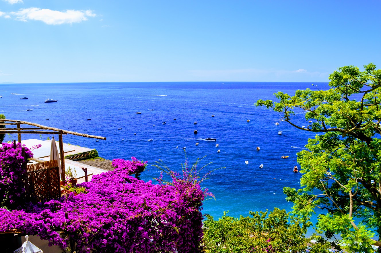 A view of the sea from Positano