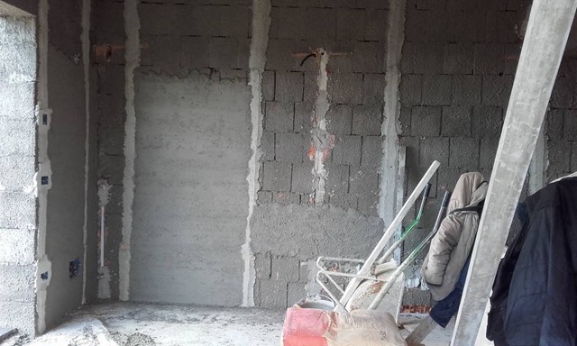 Walls being built Walls being built