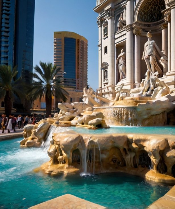 Trevi Fountain in Dubai